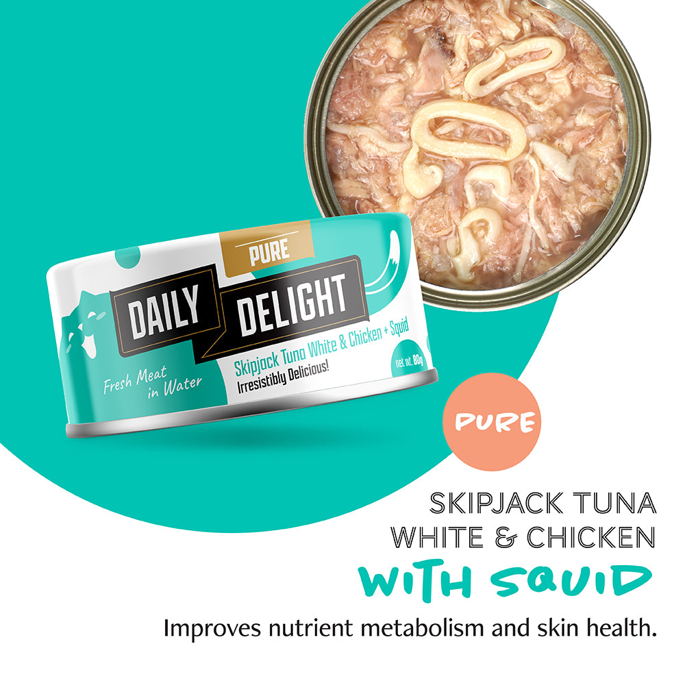 Daily Delight Pure Skipjack Tuna White & Chicken