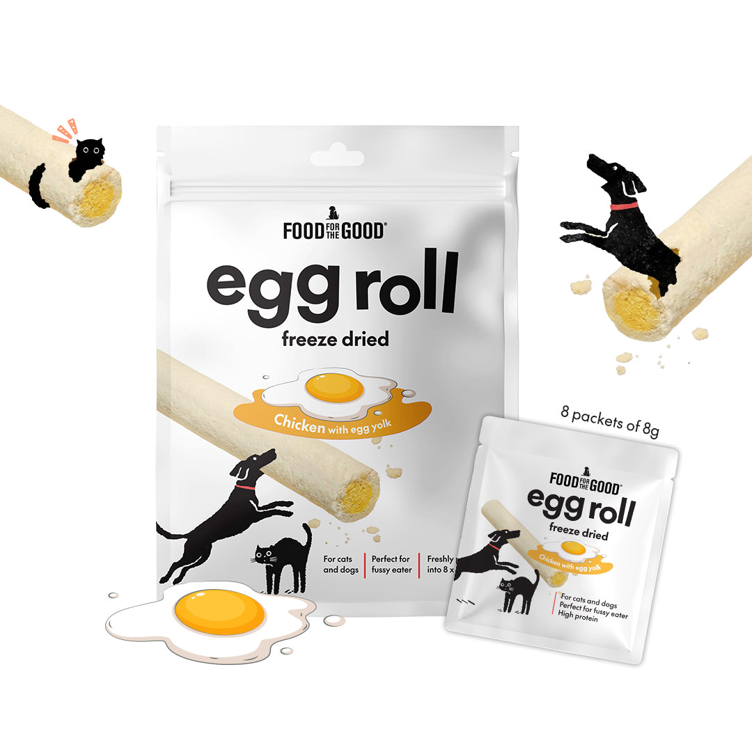 Food For The Good Freeze Dried Egg Roll Cat & Dog Treats