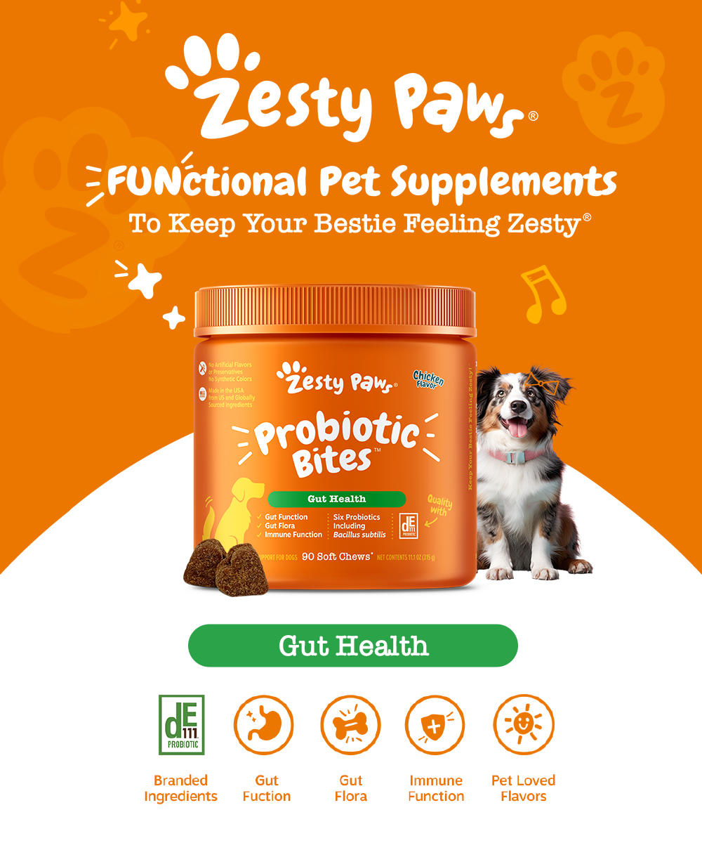 Zesty Paws Functional Bites for Dogs – 90 Soft Chew