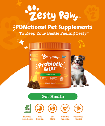 Zesty Paws Functional Bites for Dogs – 90 Soft Chew