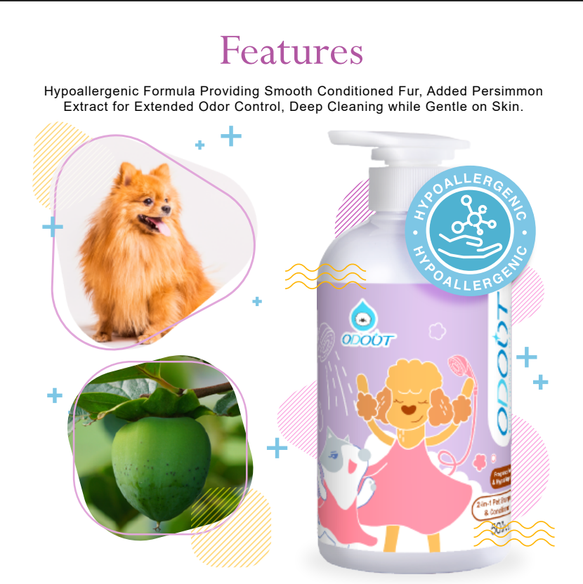 ODOUT 2 in 1 Shampoo & Conditioner 500ml