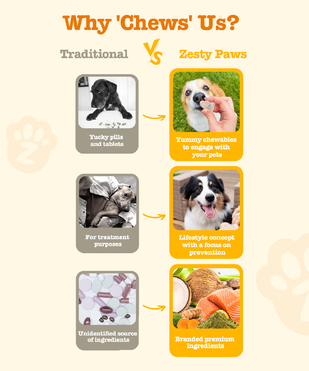 Zesty Paws Functional Bites for Dogs – 90 Soft Chew