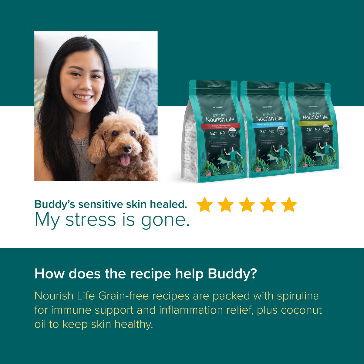 NurturePRO Nourish Life Grain-Free Dry Dog Food 272g