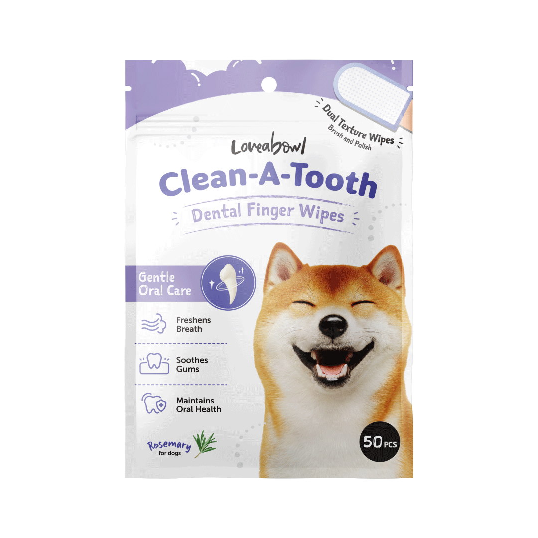 Loveabowl Clean-A-Tooth Dental Wipes for Dogs – Rosemary, 50pcs