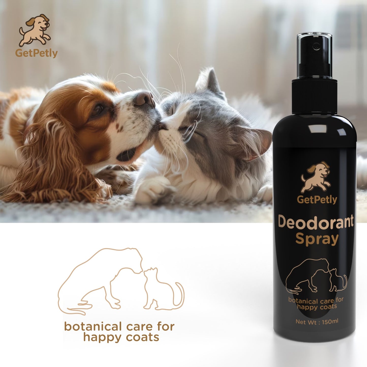 Getpetly Lavender Pet Deodorant Spray 150ml