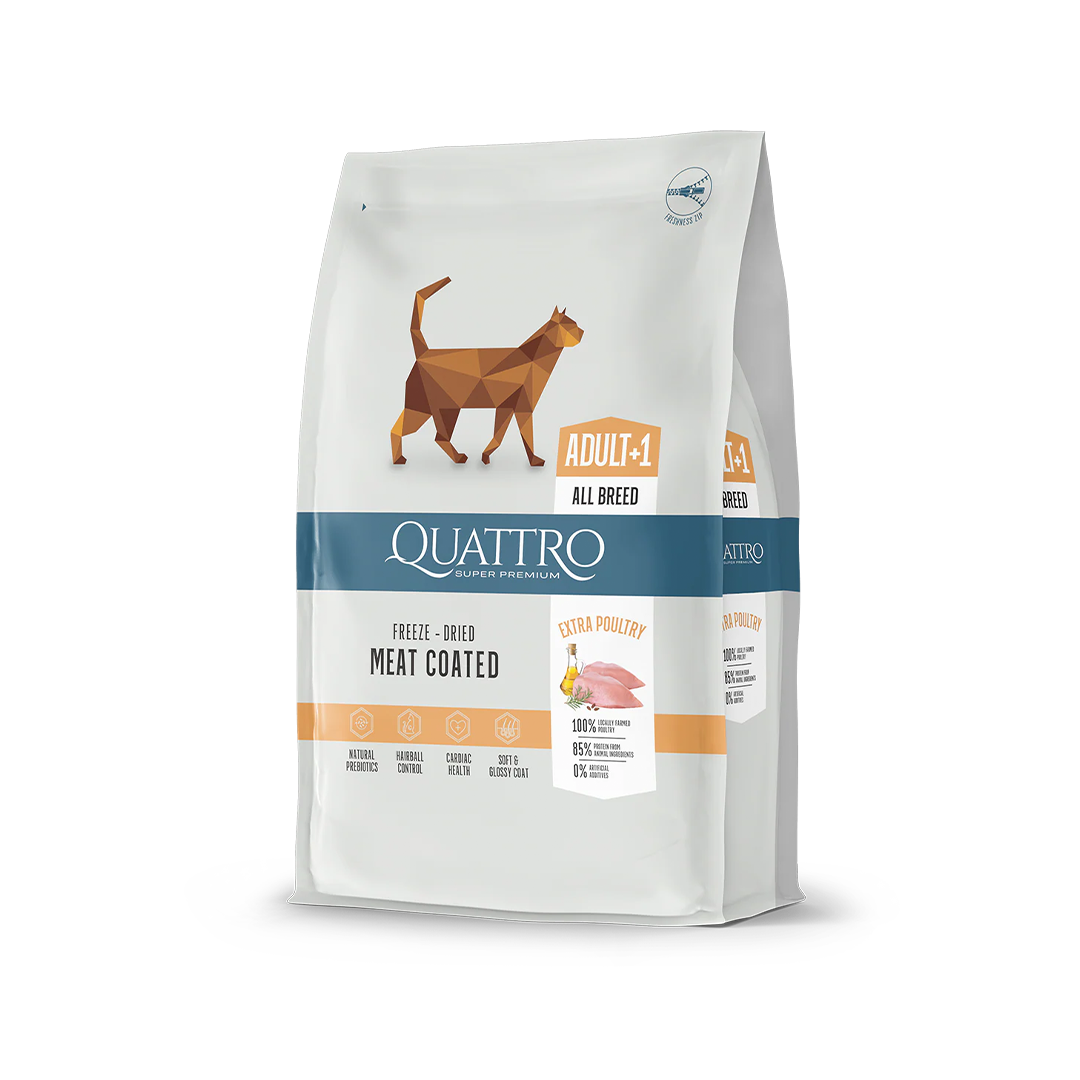Quattro Dry Cat Food 1.5kg – Freeze-Dried Coated Kibble