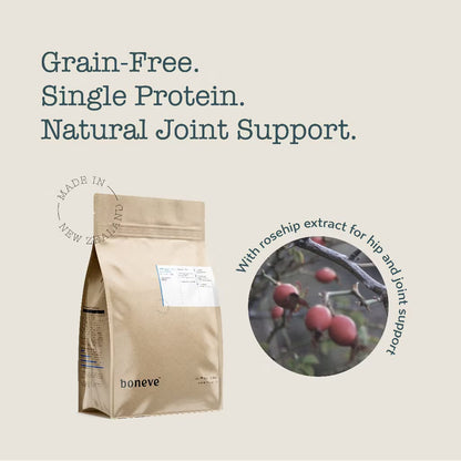 Boneve Earthmade Grain-Free Grass-Fed Beef Adult Dog Food 300g – Trial Pack