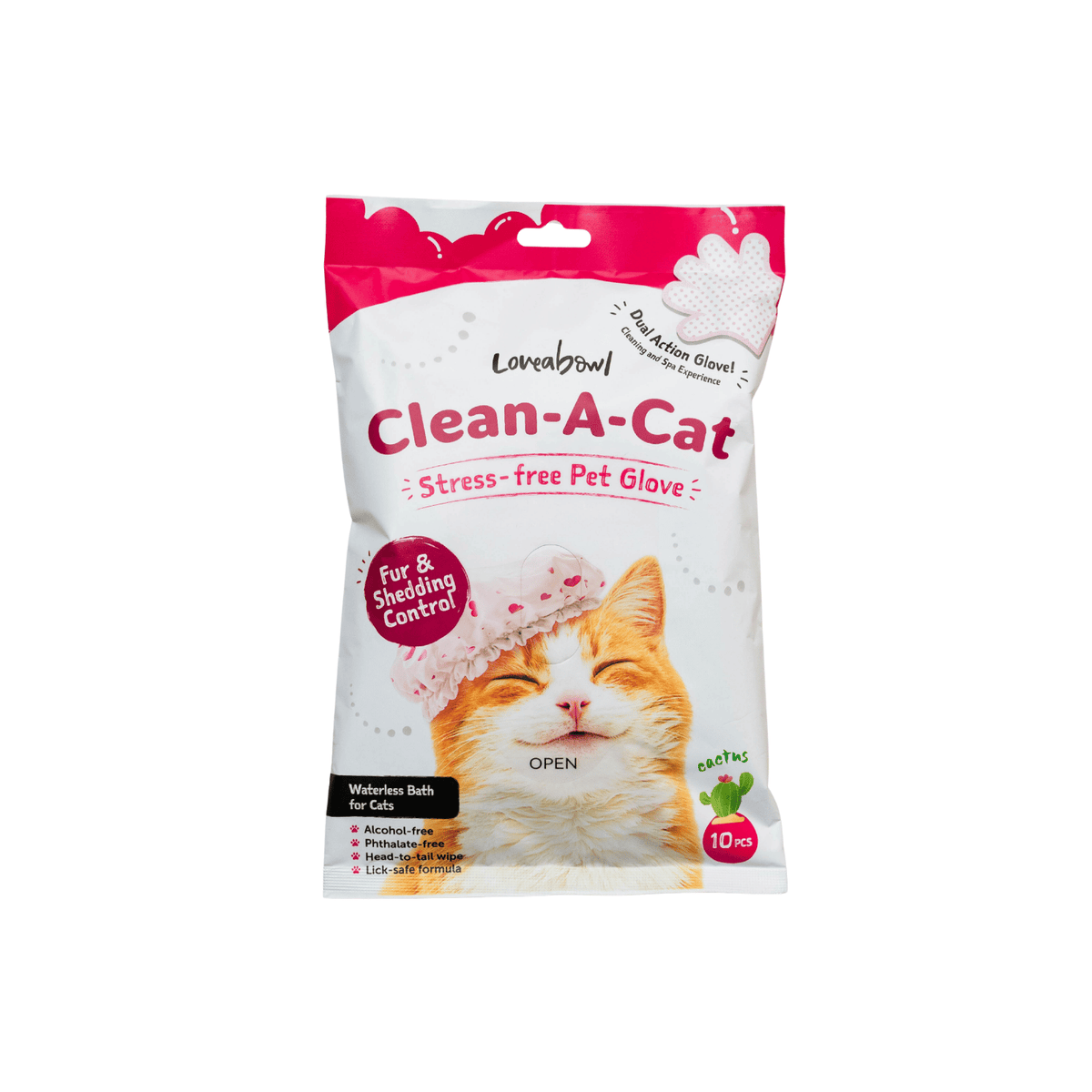 Loveabowl Clean-A-Cat Grooming Gloves