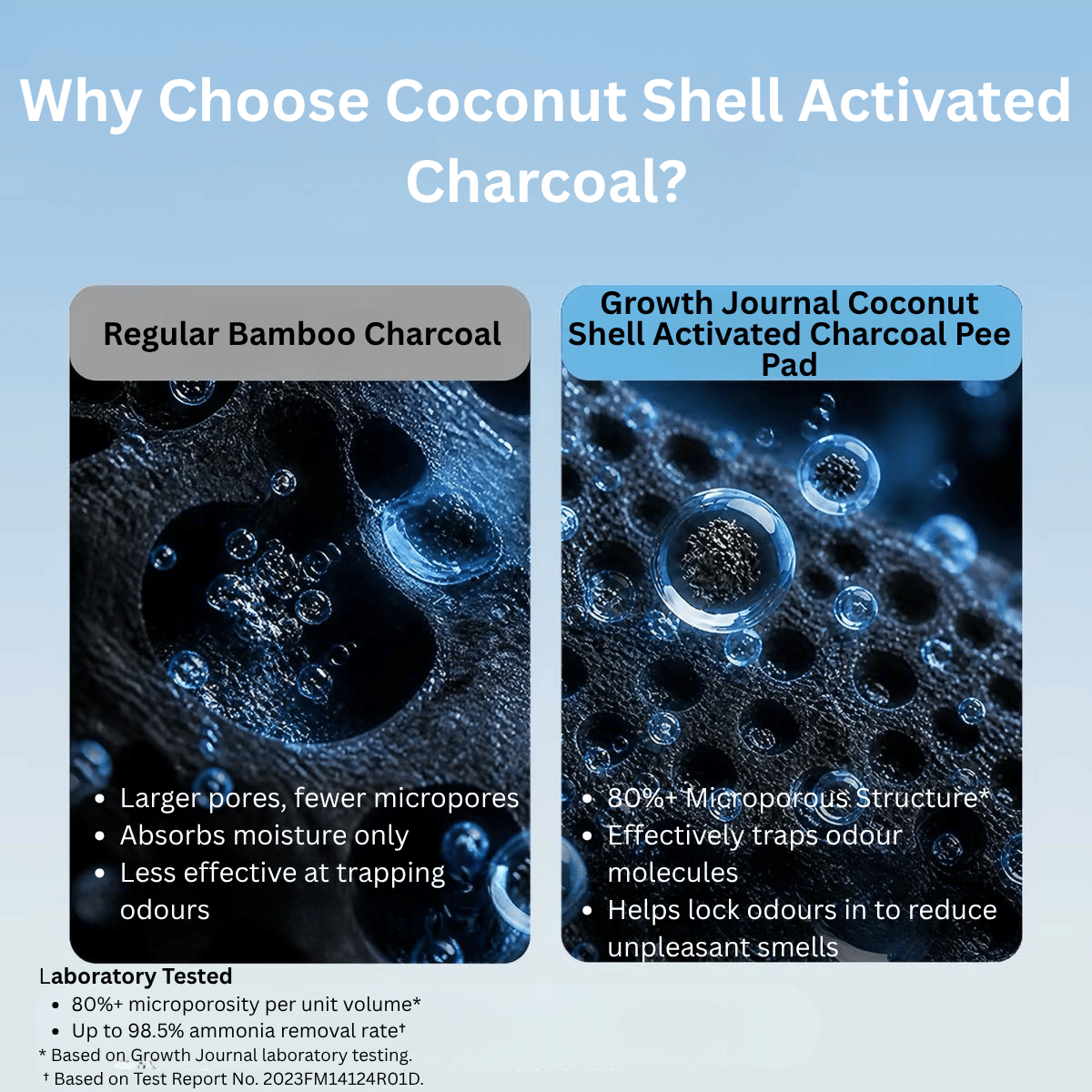 Growth Journal Charcoal Pee Pad – Coconut Shell Charcoal