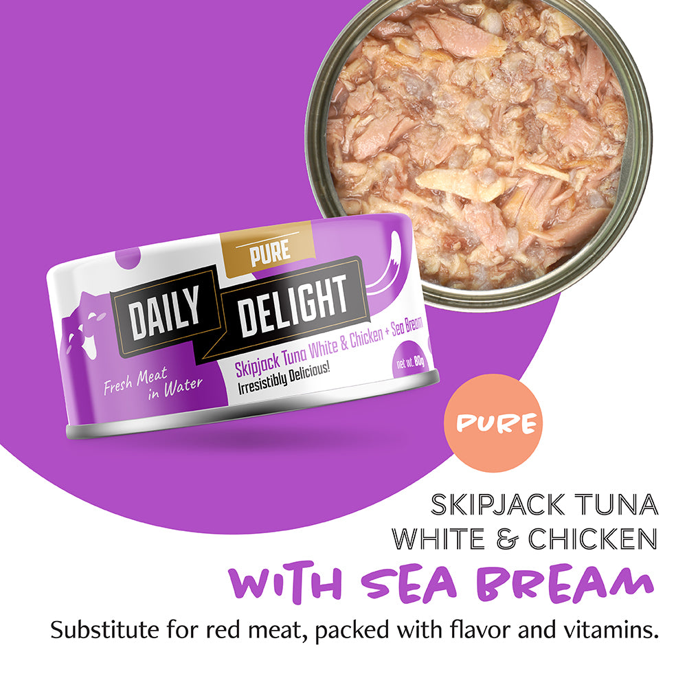 Daily Delight Pure Skipjack Tuna White & Chicken