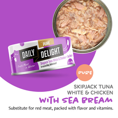 Daily Delight Pure Skipjack Tuna White & Chicken