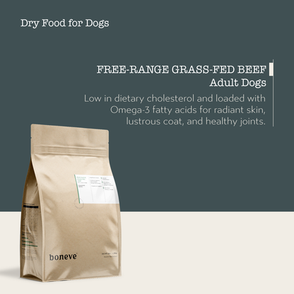 Boneve Earthmade Grain-Free Grass-Fed Beef Adult Dog Food 300g – Trial Pack