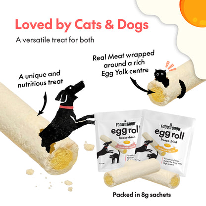 Food For The Good Freeze Dried Egg Roll Cat & Dog Treats