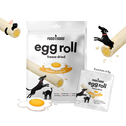 Food For The Good Freeze Dried Egg Roll Cat & Dog Treats