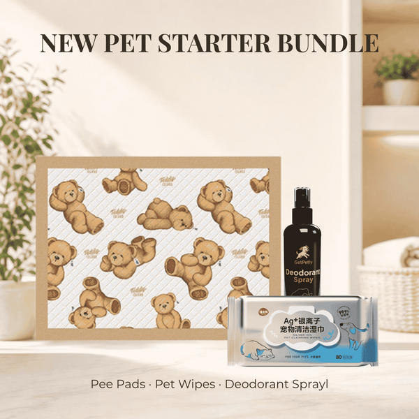 New Pet Starter Bundle – Pee Pads, Pet Wipes & Deodorant Spray