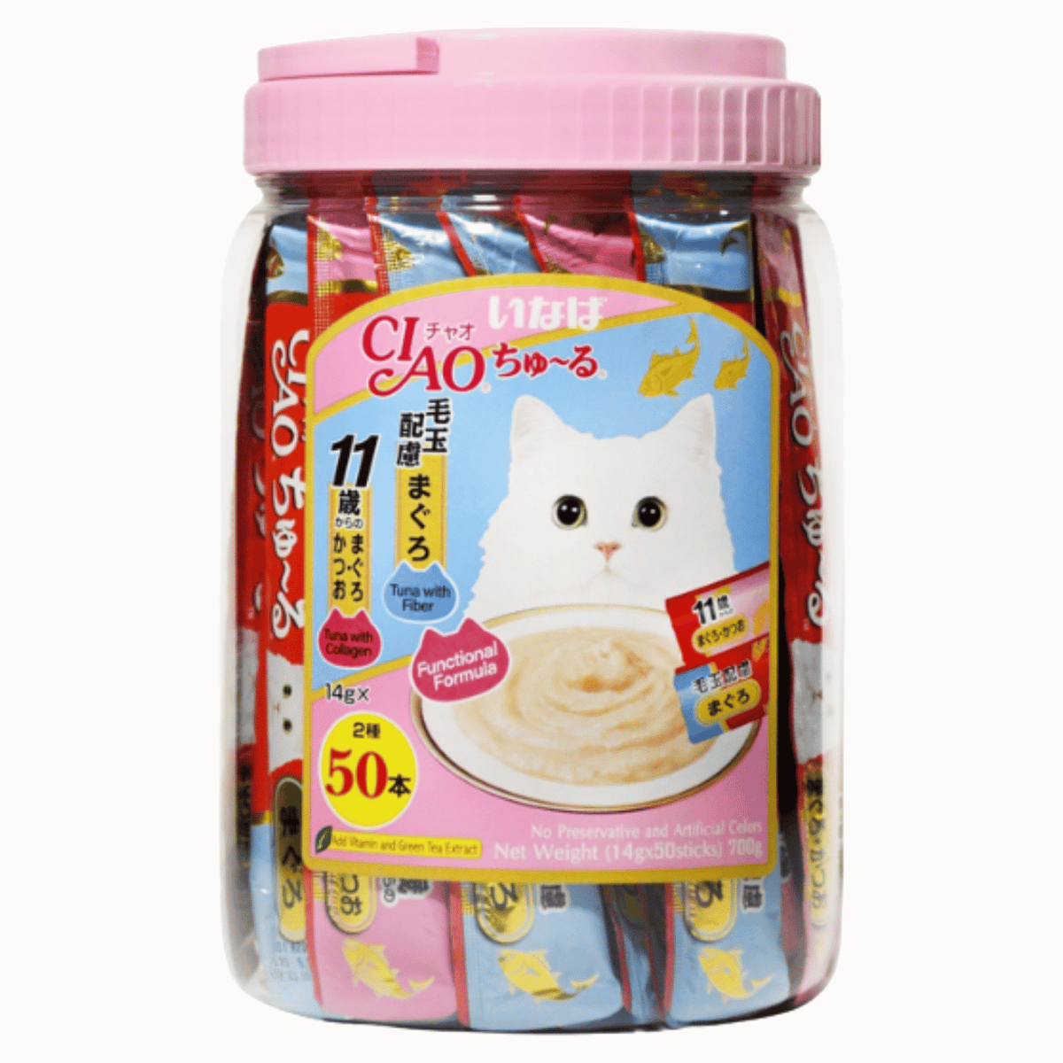 CIAO Churu 50 Sticks Tub | Assorted Flavour Liquid Cat Treats