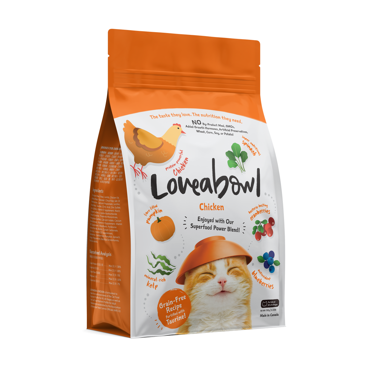 Loveabowl Grain-Free Dry Cat Food 150g – Trial Pack