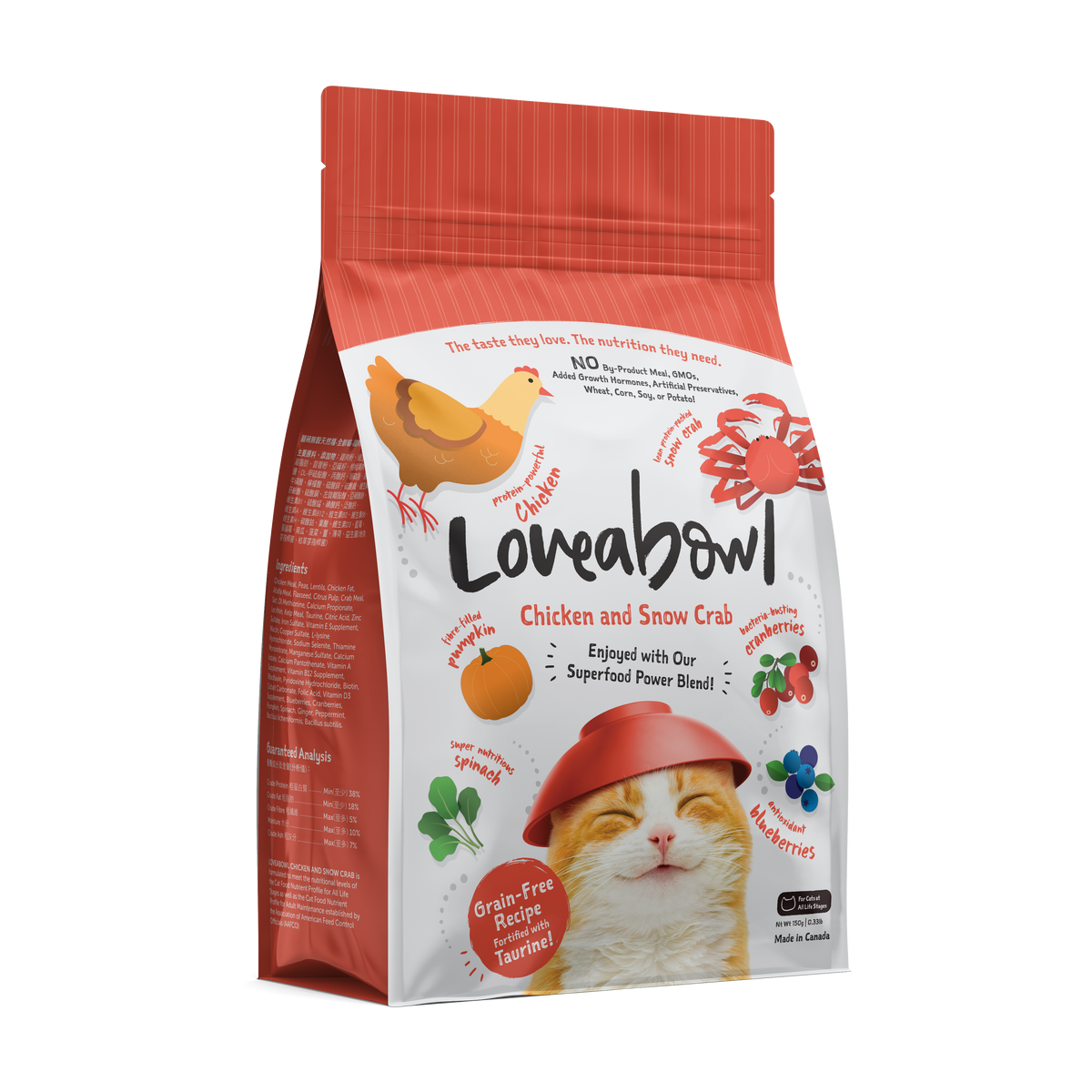 Loveabowl Grain-Free Dry Cat Food 150g – Trial Pack