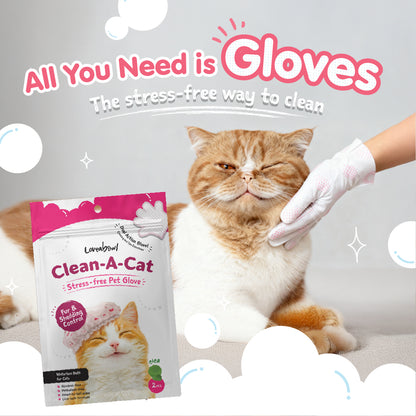 Loveabowl Clean-A-Cat Grooming Gloves