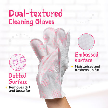 Loveabowl Clean-A-Cat Grooming Gloves