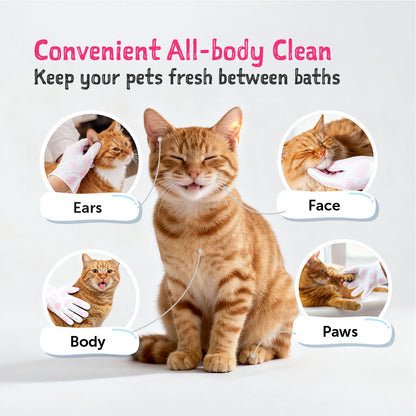 Loveabowl Clean-A-Cat Grooming Gloves