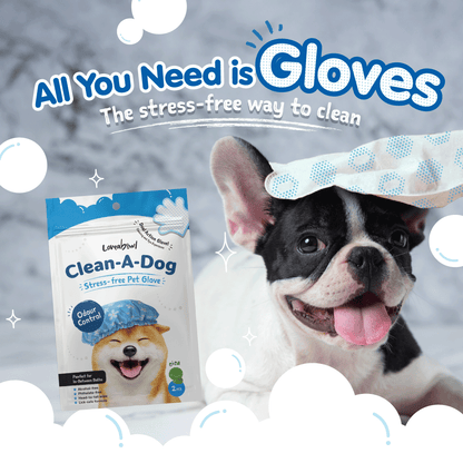 Loveabowl Clean-A-Dog Grooming Gloves