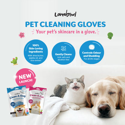 Loveabowl Clean-A-Dog Grooming Gloves