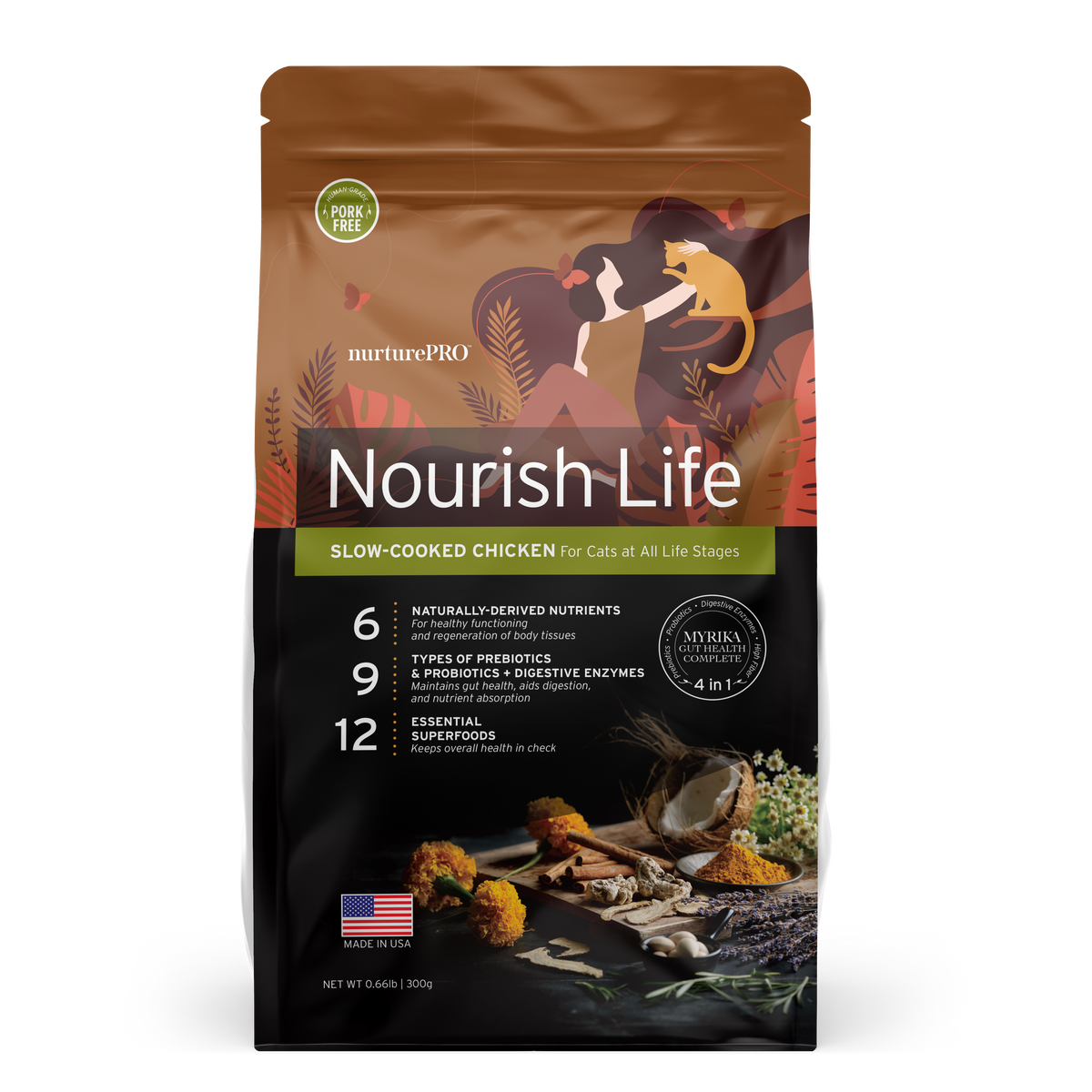 NurturePRO Nourish Life Slow-Cooked Dry Cat Food Trial Pack 300g