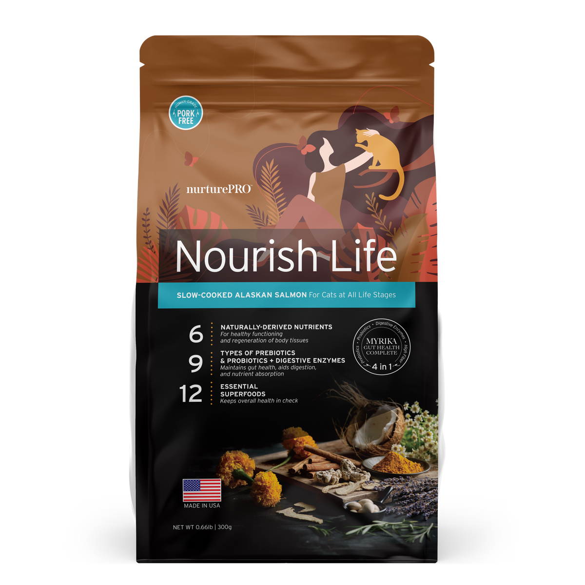 NurturePRO Nourish Life Slow-Cooked Dry Cat Food Trial Pack 300g