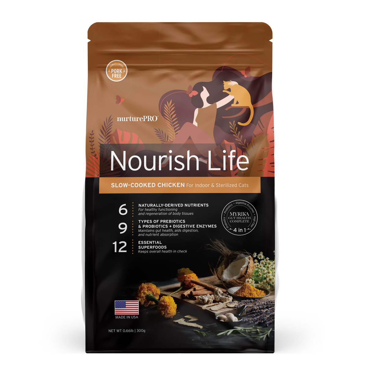 NurturePRO Nourish Life Slow-Cooked Dry Cat Food Trial Pack 300g