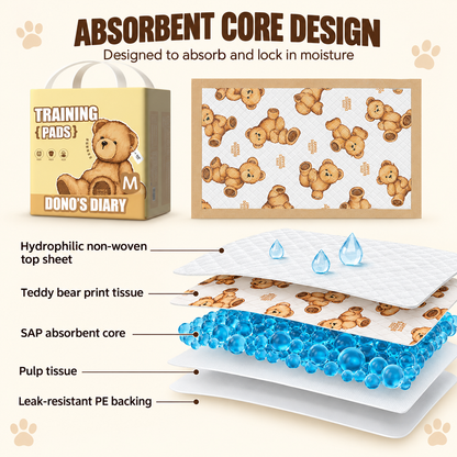 DONO'S DIARY Teddy Bear Pee Pad