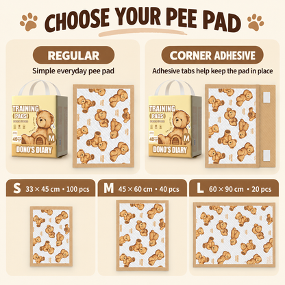 DONO'S DIARY Teddy Bear Pee Pad