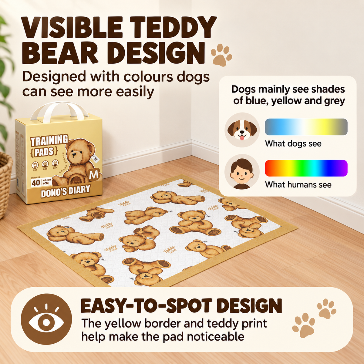 DONO'S DIARY Teddy Bear Pee Pad