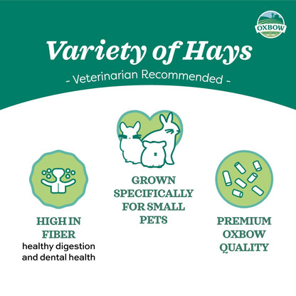 Oxbow Farm Fresh Hay for Small Animals | Timothy, Alfalfa, Oat & Botanical