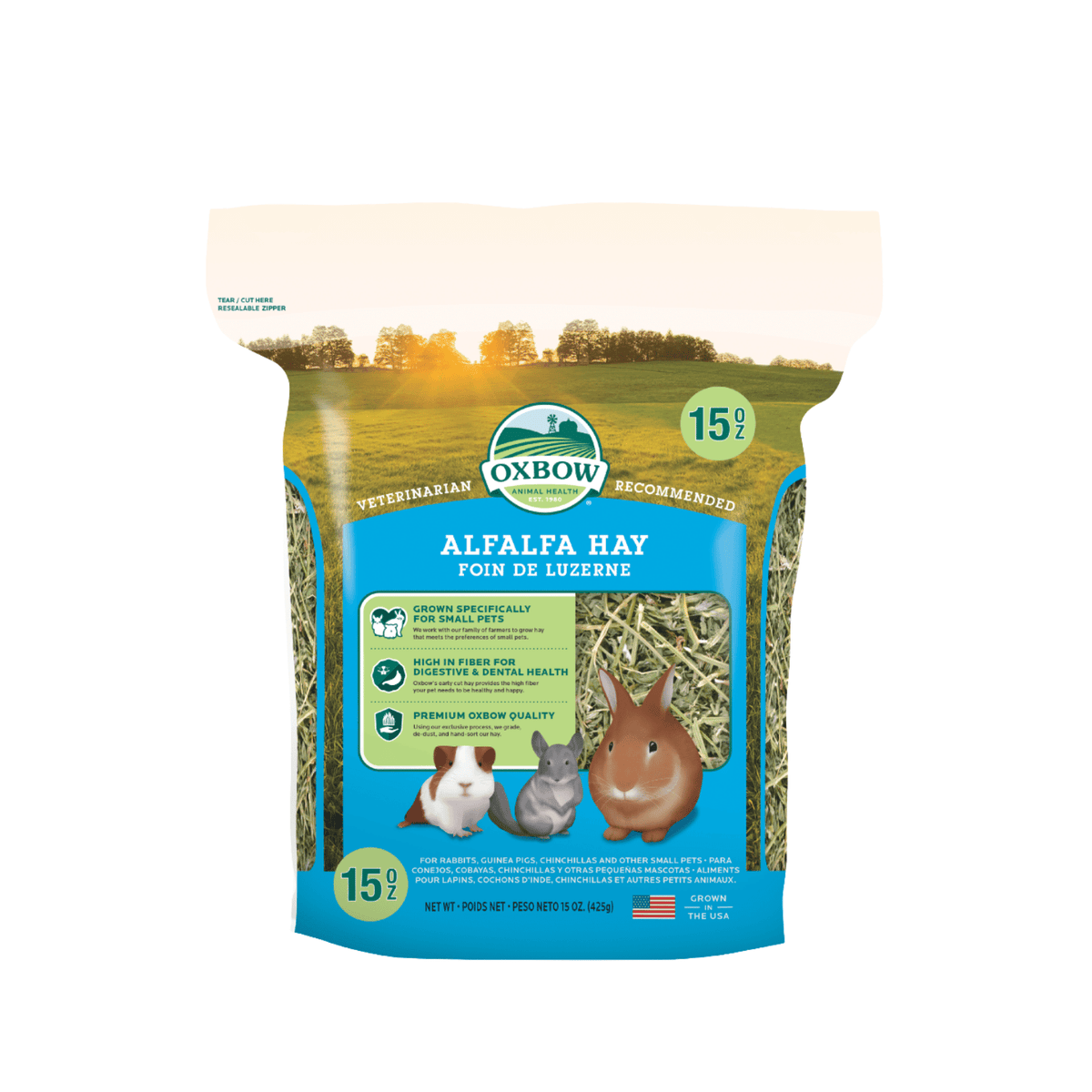 Oxbow Farm Fresh Hay for Small Animals | Timothy, Alfalfa, Oat & Botanical