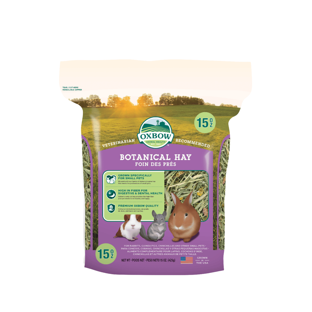 Oxbow Farm Fresh Hay for Small Animals | Timothy, Alfalfa, Oat & Botanical