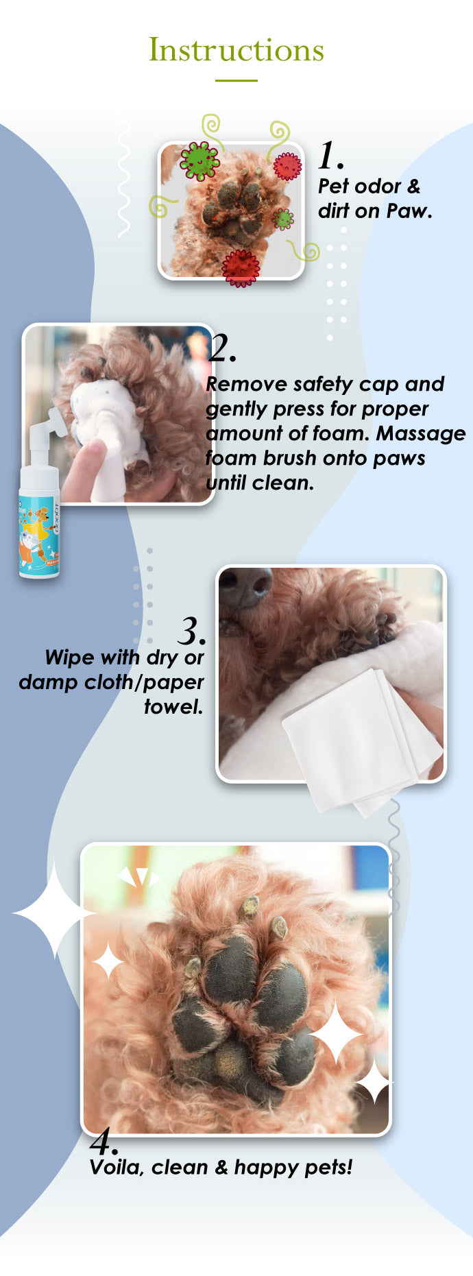 ODOUT Paw Cleansing Foam 150ml