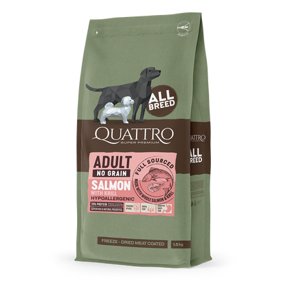 Quattro Grain-Free Dry Dog Food 1.5kg – Freeze-Dried Coated