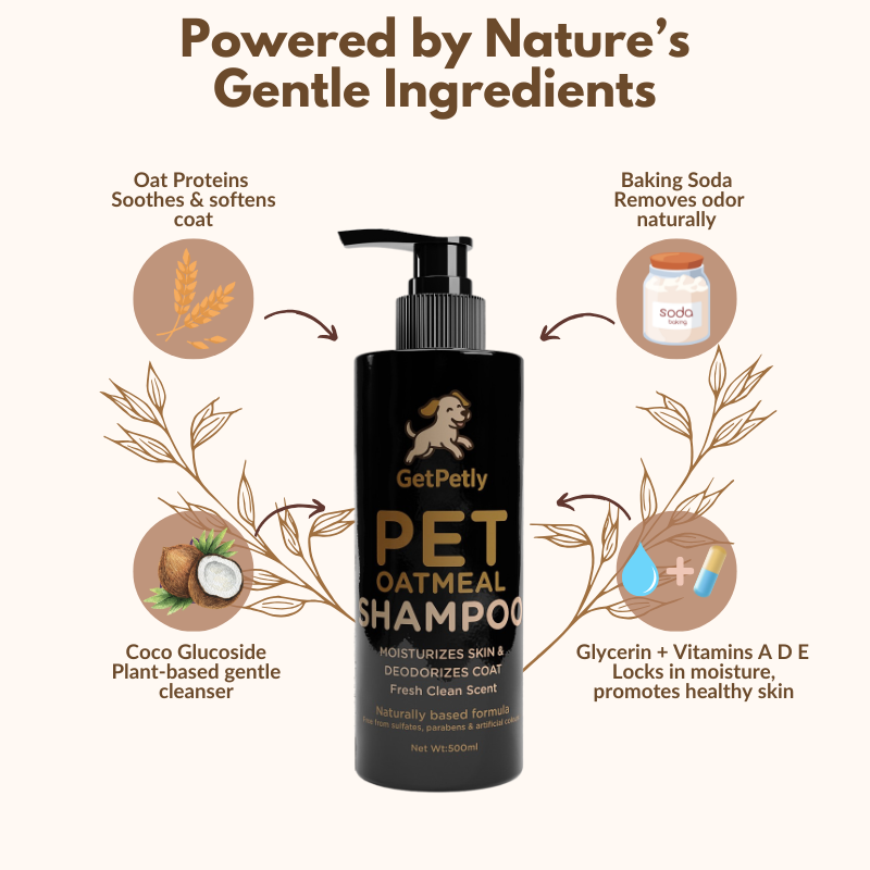 GetPetly Oatmeal Dog Shampoo 500ml
