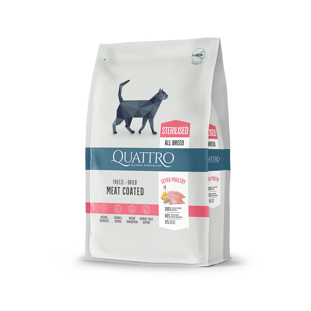 Quattro Dry Cat Food 1.5kg – Freeze-Dried Coated Kibble