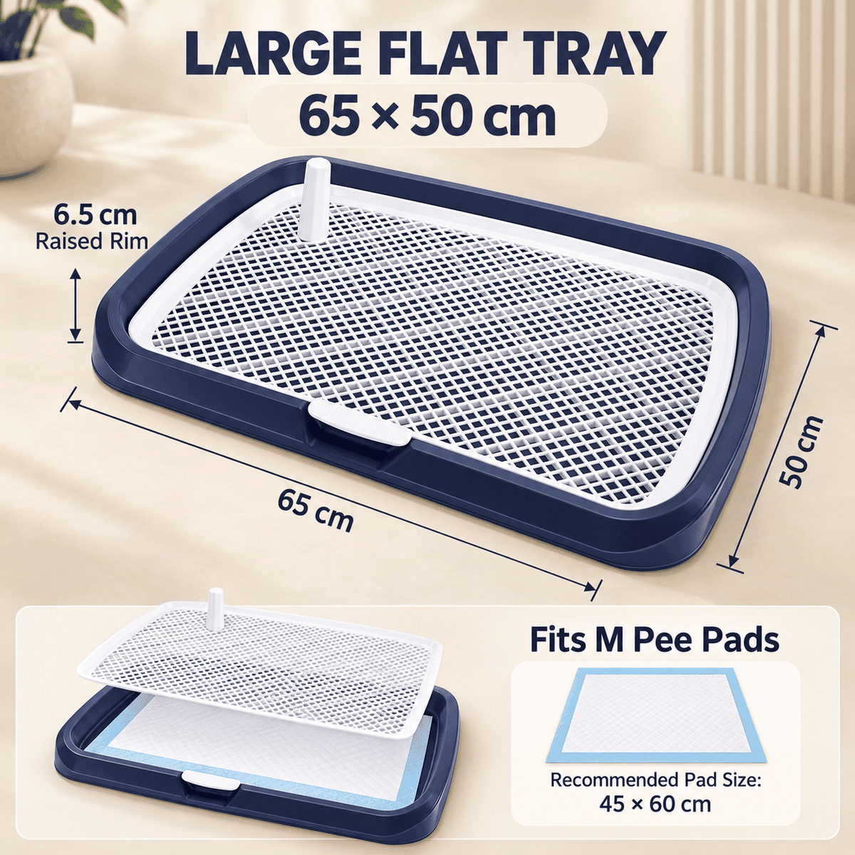 Dog Pee Tray with Grid – Back Wall or Flat Design