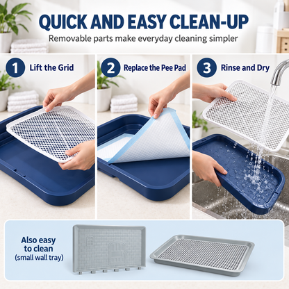 Dog Pee Tray with Grid – Back Wall or Flat Design