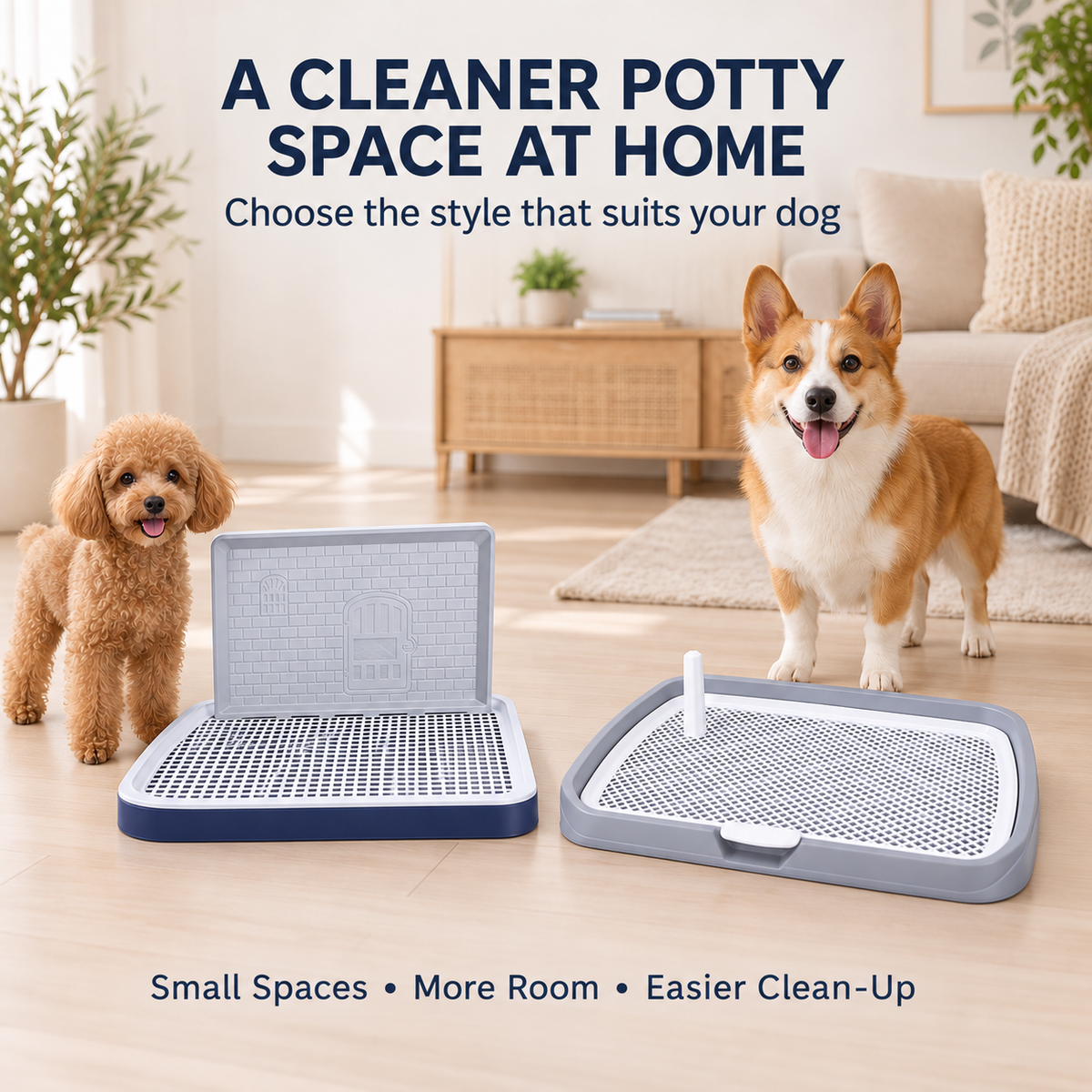 Dog Pee Tray with Grid – Back Wall or Flat Design