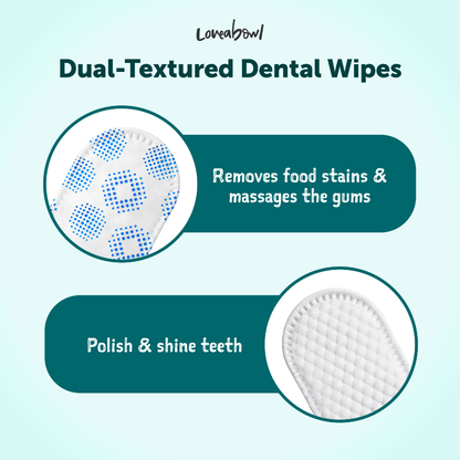 Loveabowl Clean-A-Tooth Dental Wipes for Cats – Unscented, 50pcs