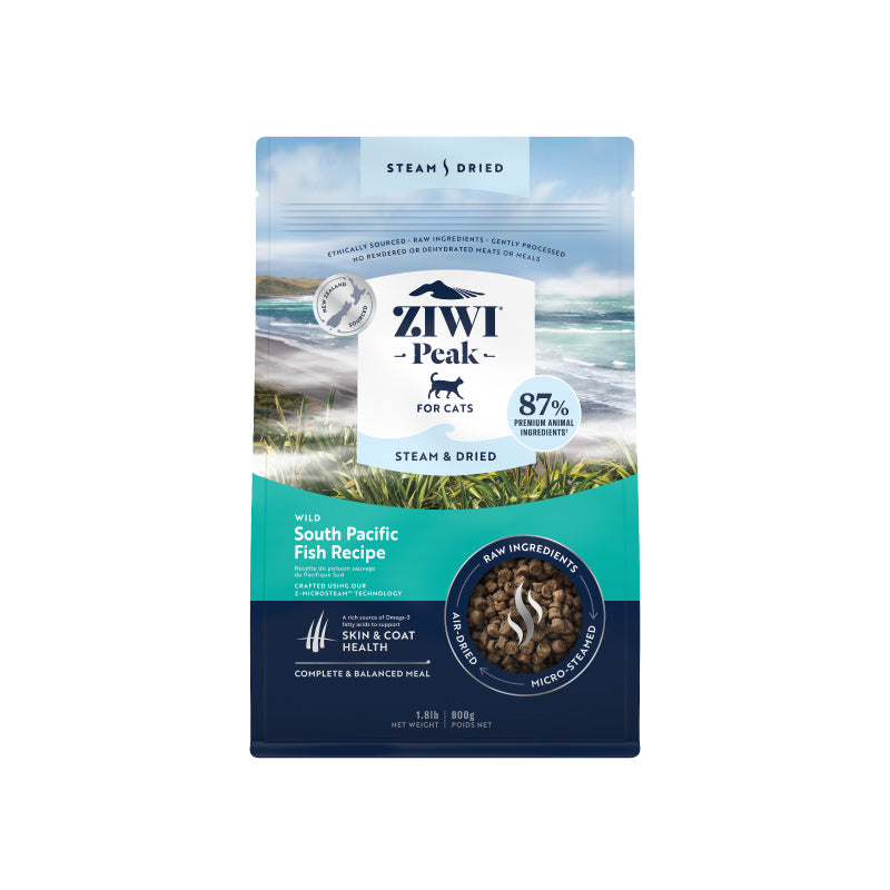 ZIWI Peak Steam & Dried Cat Food – Wild South Pacific Fish | 800g / 2.2kg