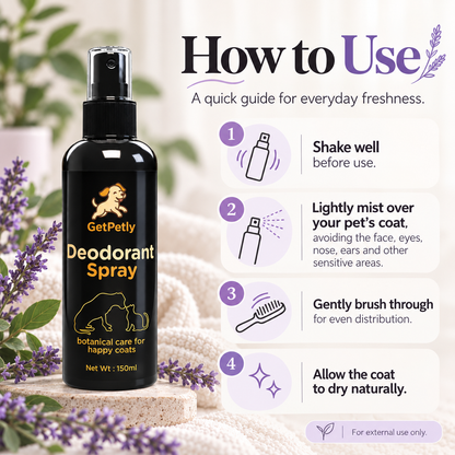 Getpetly Lavender Pet Deodorant Spray 150ml