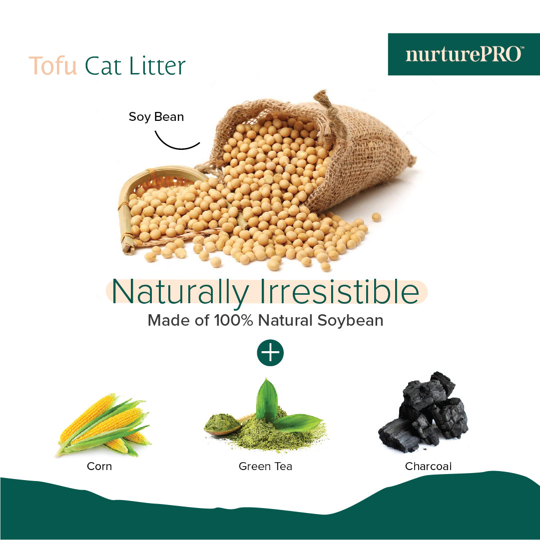 NurturePRO Tofu Cat Litter 7L | Fast Clumping & Low Dust