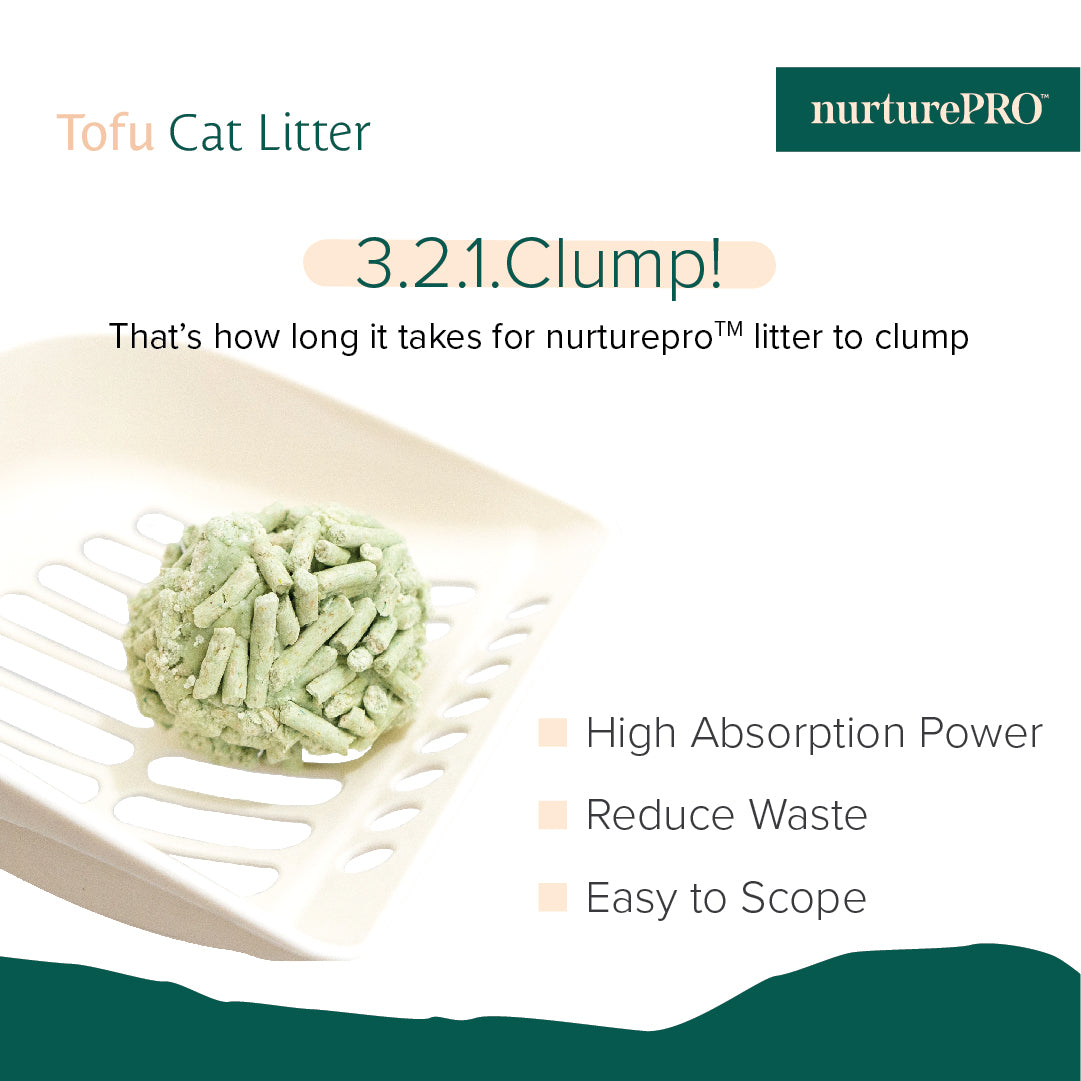 NurturePRO Tofu Cat Litter 7L | Fast Clumping & Low Dust