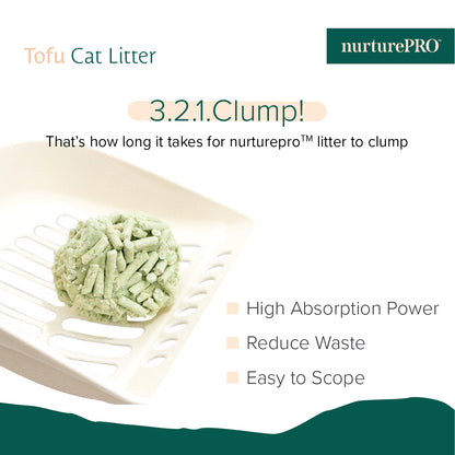 NurturePRO Tofu Cat Litter 7L | Fast Clumping & Low Dust