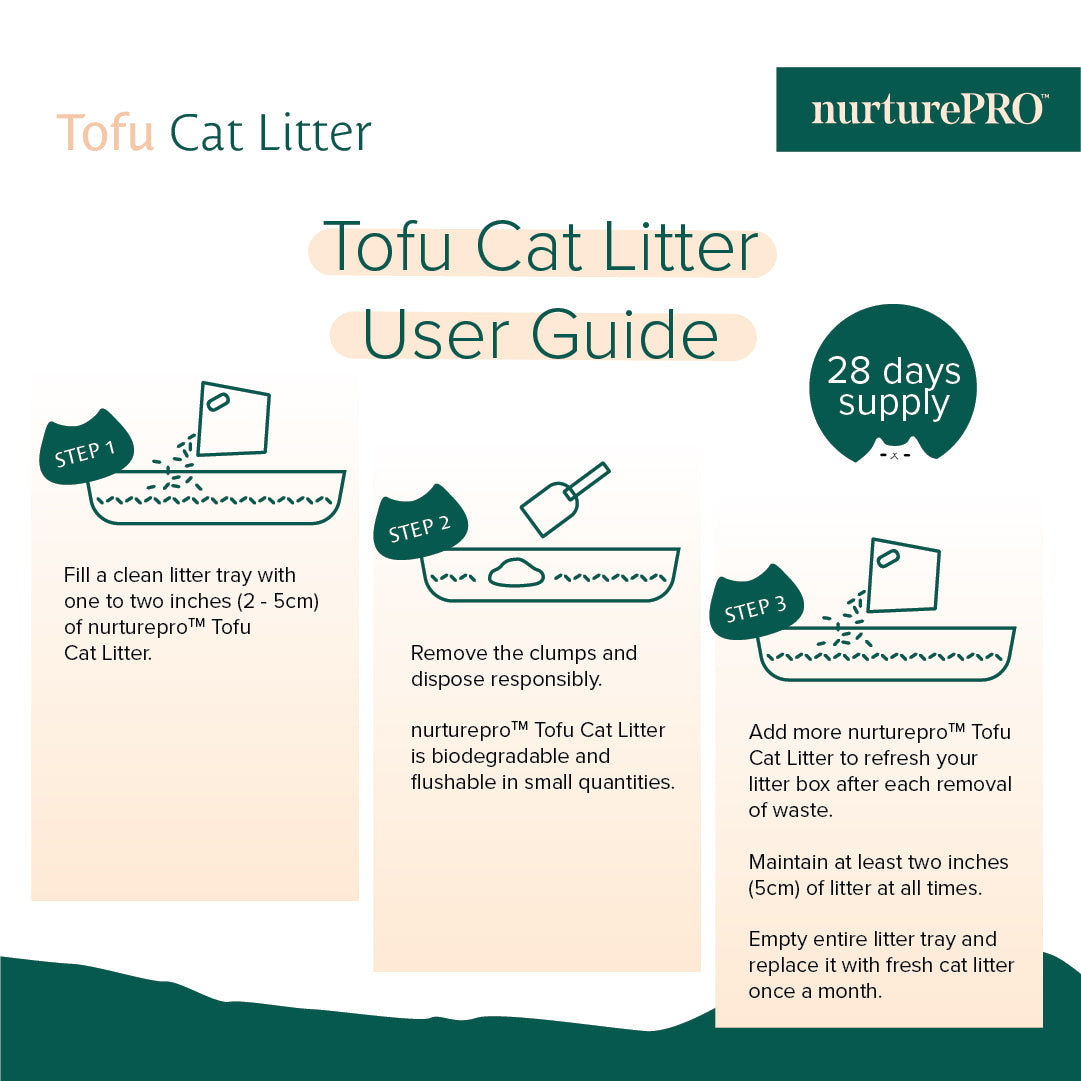 NurturePRO Tofu Cat Litter 7L | Fast Clumping & Low Dust
